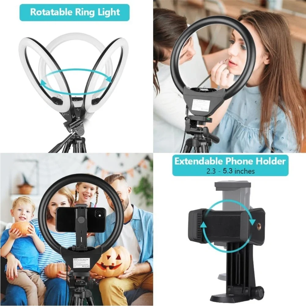 NEW Sensyne 10” Ring Light with 50” extendable tripod